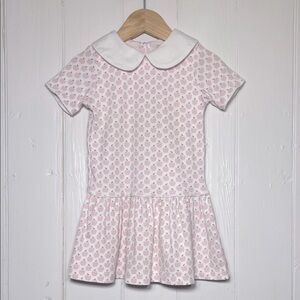 LILA & HAYES EUC 100% Pima Cotton Apple Peplum Peter Pan Collar Dress
